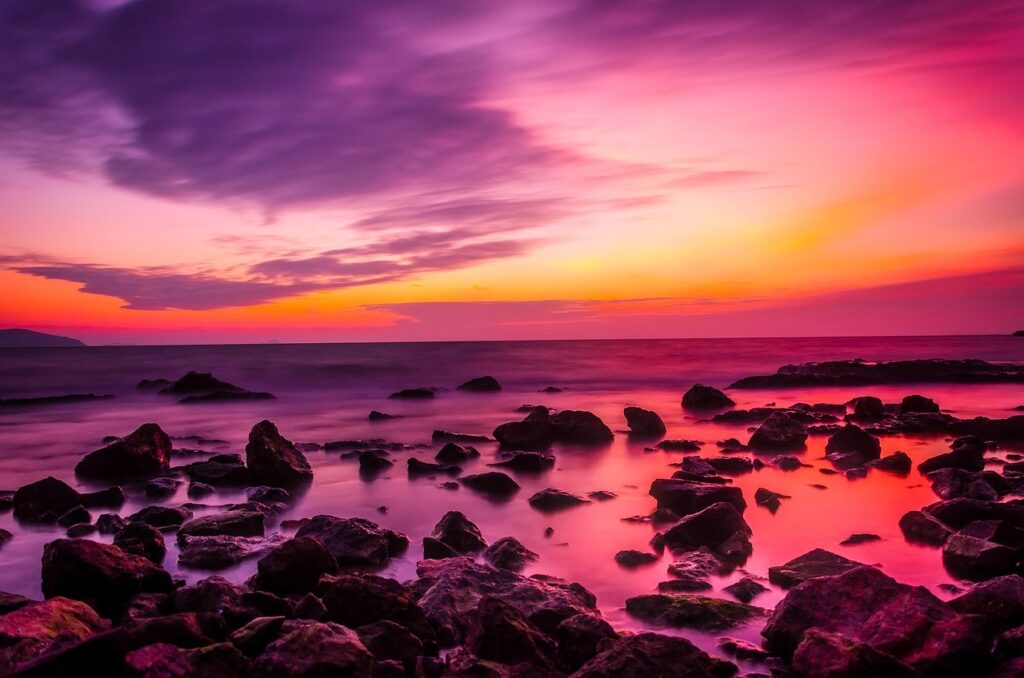 sunset, rocks, beach-1985086.jpg